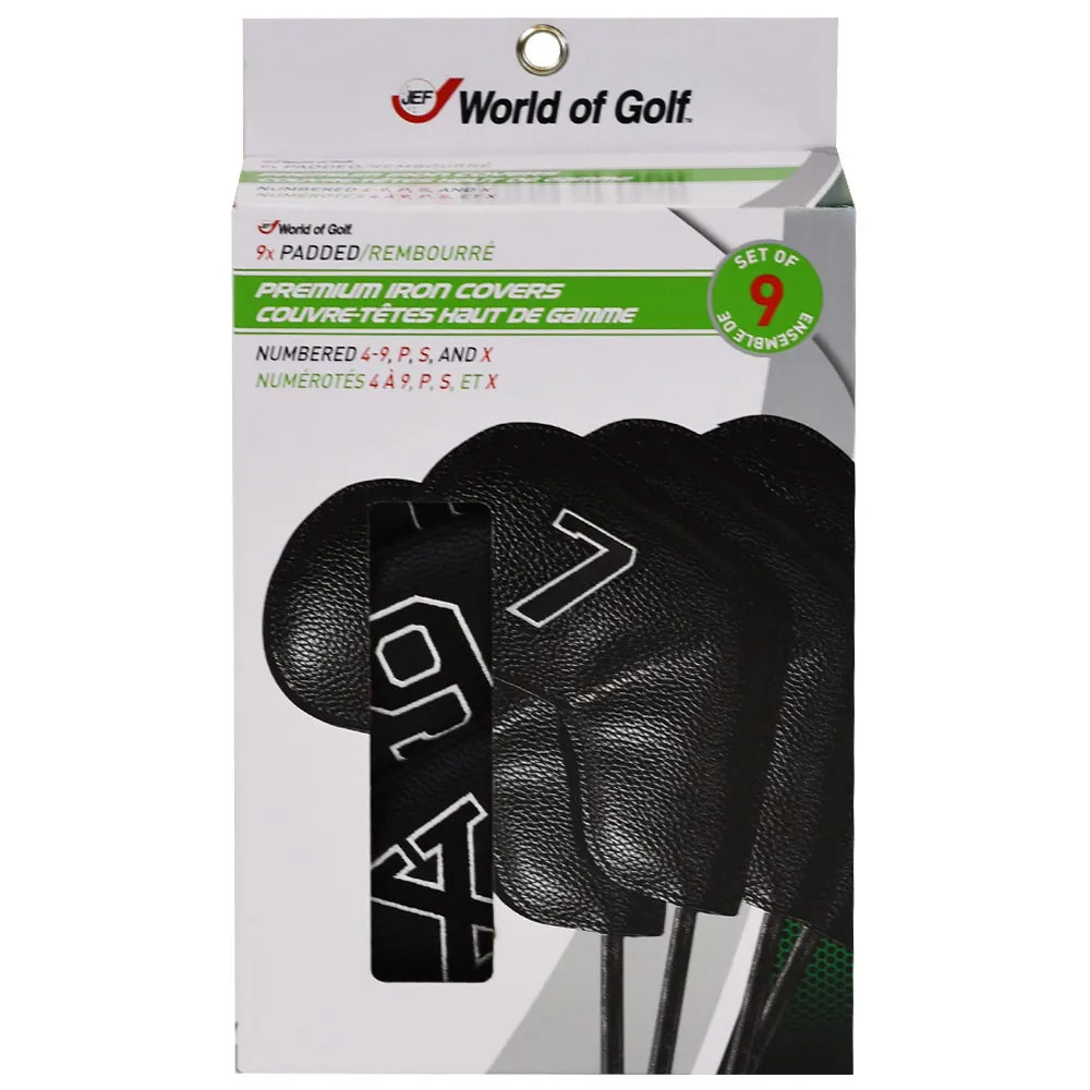 Jef World of Golf Premium Iron Covers 4-PW + SW + X - Maple Hill Golf